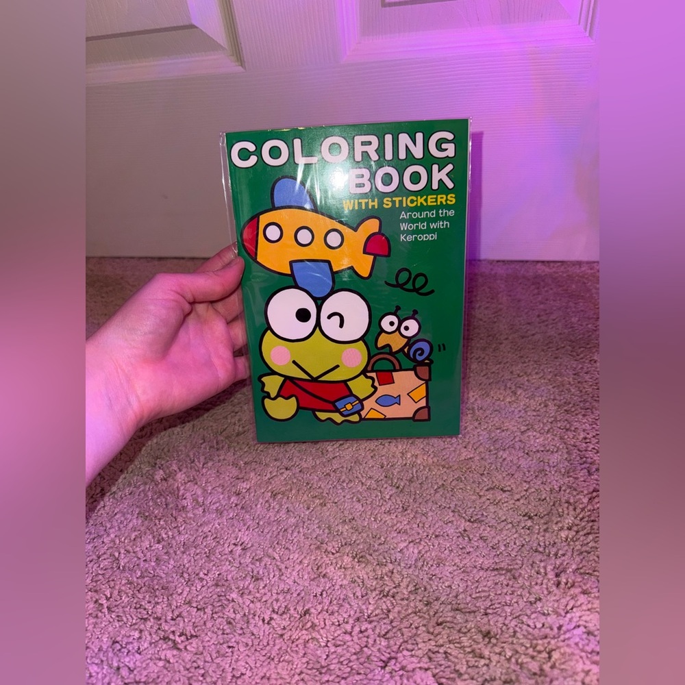 Sanrio Keroppi Coloring book, brand new in packaging from 1995.